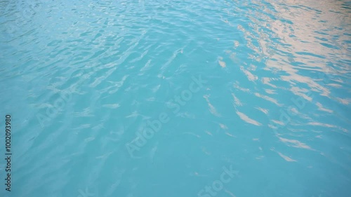 Gentle Pool Waves Rippling on Water Surface.  Relaxing Aquatic Background Video for Calm and Peaceful Scenes