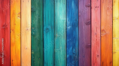 Colorful wooden cubes arranged in a geometric pattern 