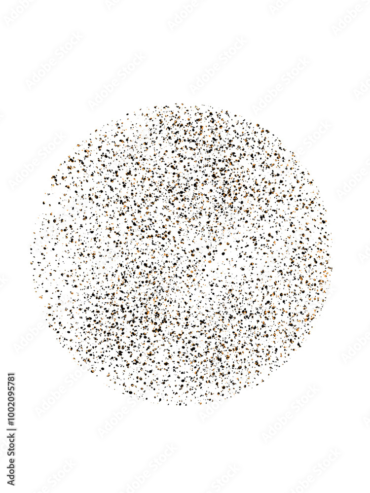 Orange and black stippling isolated transparent background Orange and black stippling isolated transparent background