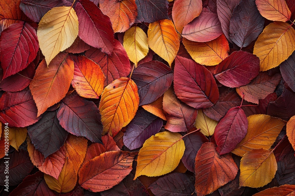A vibrant collection of autumn leaves showcasing rich colors of red, orange, and yellow, perfect for seasonal decor. A vibrant collection of autumn leaves showcasing rich colors of red, orange, and yellow, perfect for seasonal decor.