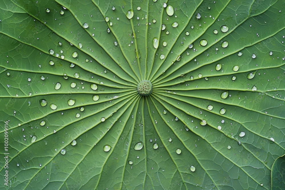 Close-up view of a large green leaf with intricate patterns and water droplets, showcasing natural beauty and detail. Close-up view of a large green leaf with intricate patterns and water droplets, showcasing natural beauty and detail.
