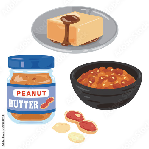 ピーナッツを使用した食品セット