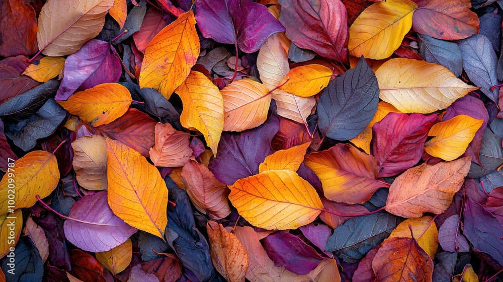 Vibrant autumn leaves in various colors, creating a stunning natural carpet on the ground, perfect for seasonal themes. Vibrant autumn leaves in various colors, creating a stunning natural carpet on the ground, perfect for seasonal themes.