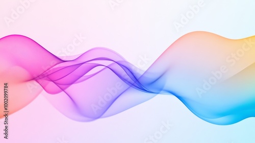 Colorful abstract wave pattern on white background