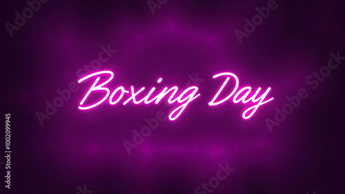 Neon Sign for Boxing Day Celebration