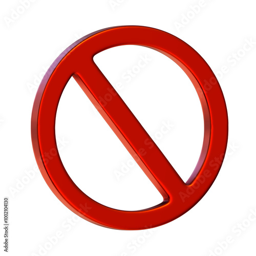 3d render of a forbidden sign not allowed.