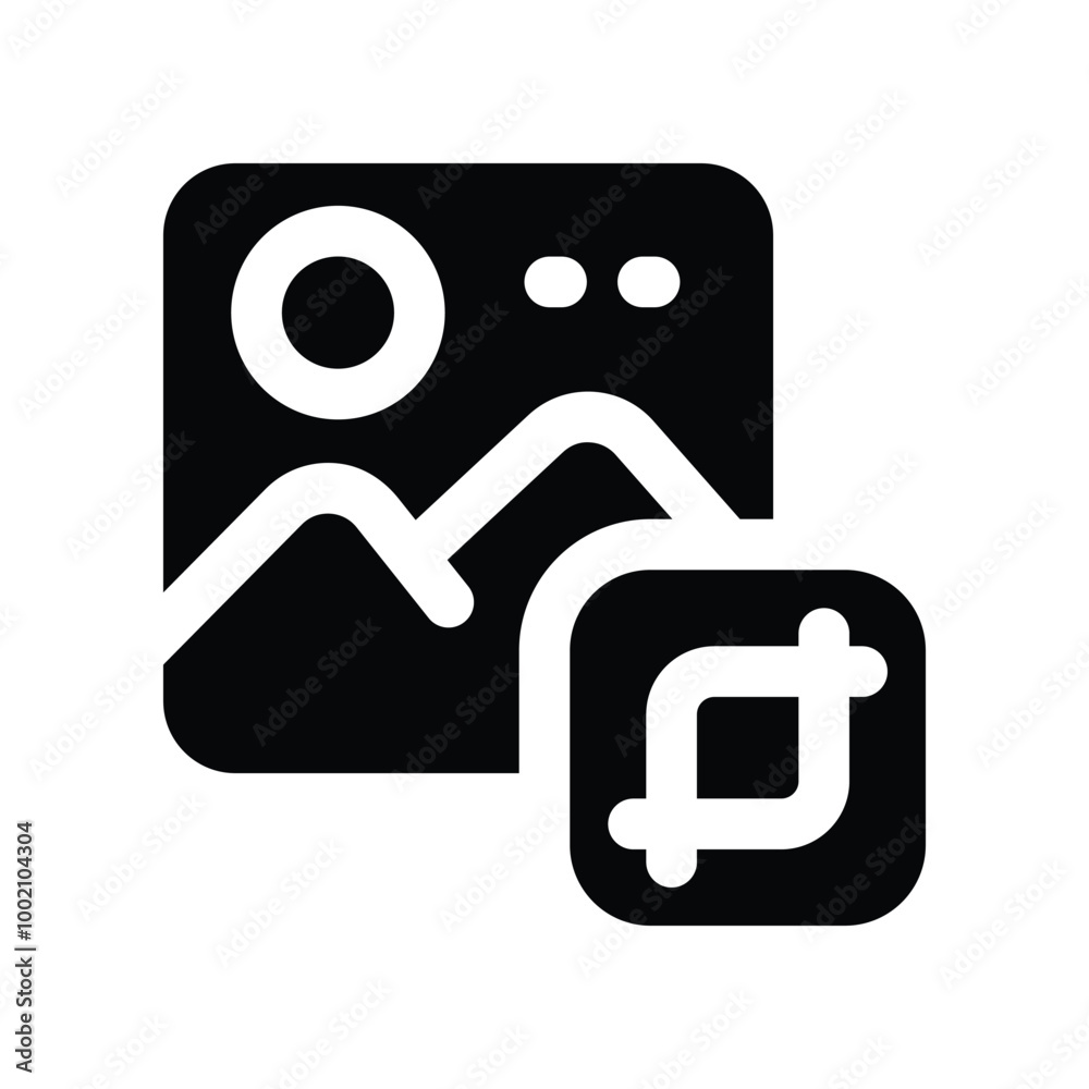 image crop icon. vector glyph icon for your website, mobile, presentation, and logo design. image crop icon. vector glyph icon for your website, mobile, presentation, and logo design.