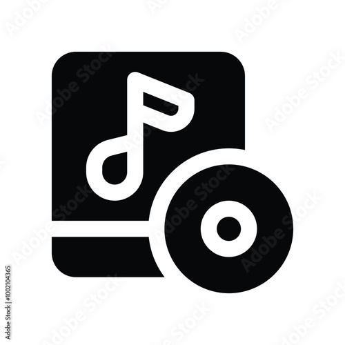 music album icon. vector glyph icon for your website, mobile, presentation, and logo design.