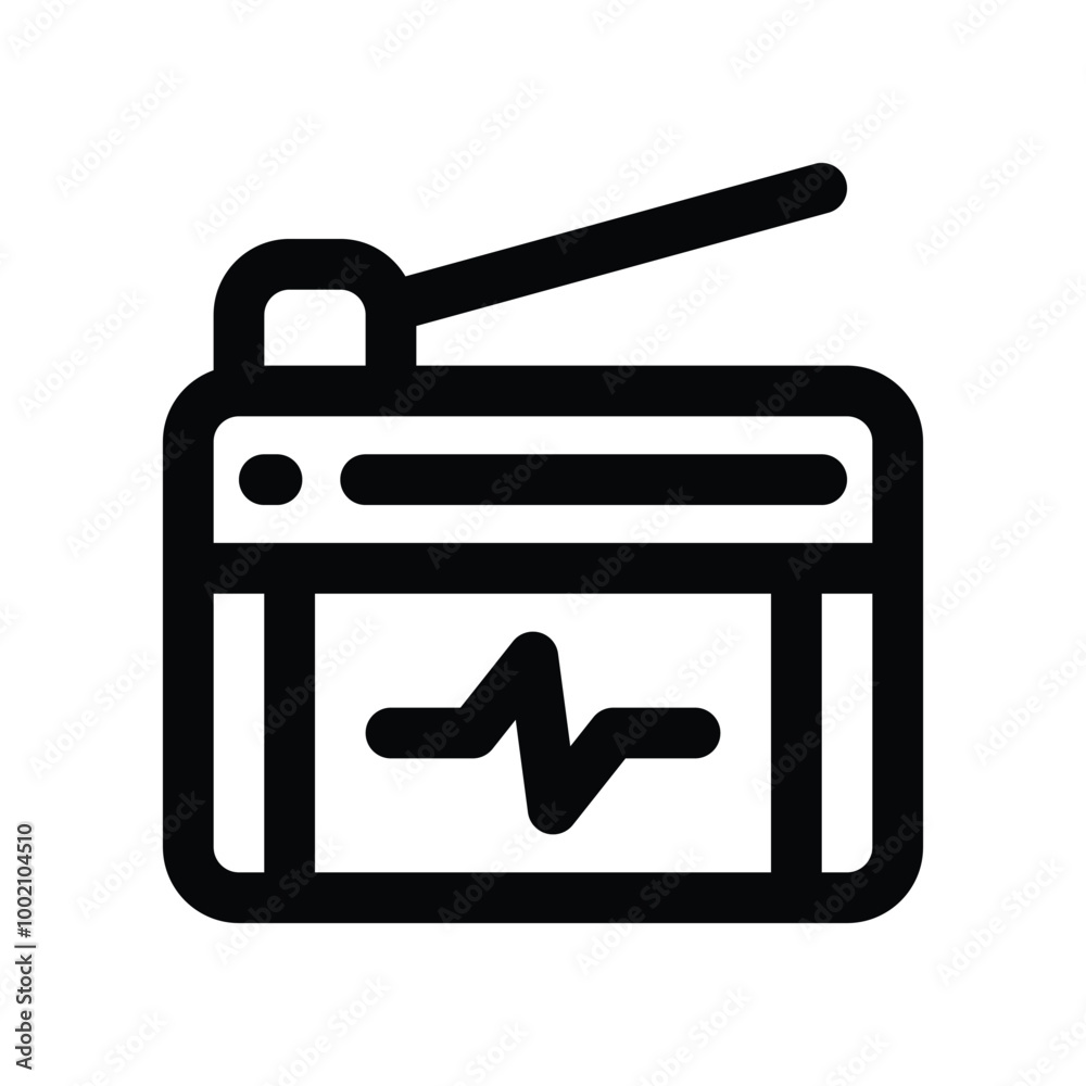 radio icon. vector line icon for your website, mobile, presentation, and logo design.