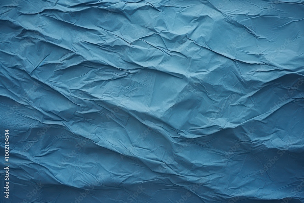 Fototapeta premium crumpled blue paper texture background