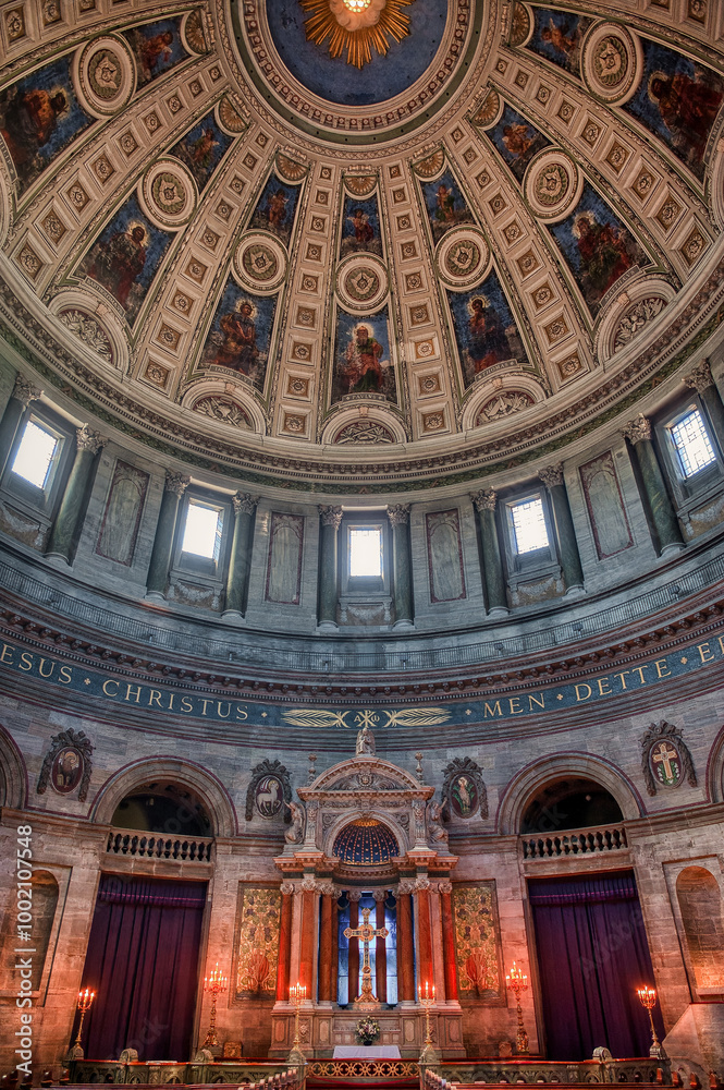 Frederick's Church, better known by its popular name of Marble Church, is a Lutheran church in Copenhagen, Denmark. Frederick's Church, better known by its popular name of Marble Church, is a Lutheran church in Copenhagen, Denmark.