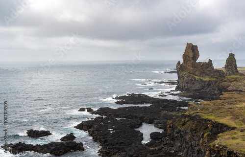 Londrangar Basalt Cliffs (Hellnar) in Iceland photo