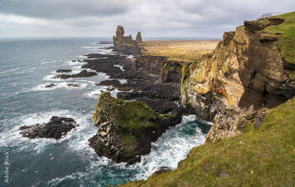 Londrangar Basalt Cliffs (Hellnar) in Iceland