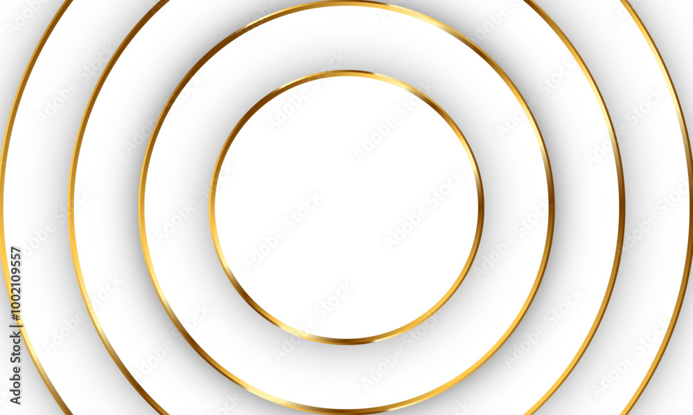 luxurious white concentric circle pattern background