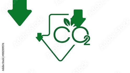 reducing CO2 emissions to stop climate change. green energy background	