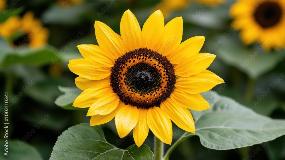 Obraz premium vibrant yellow sunflower in bloom
