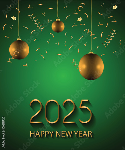 2025 Happy New Year background for your seasonal invitations, festive posters, greetings cards.