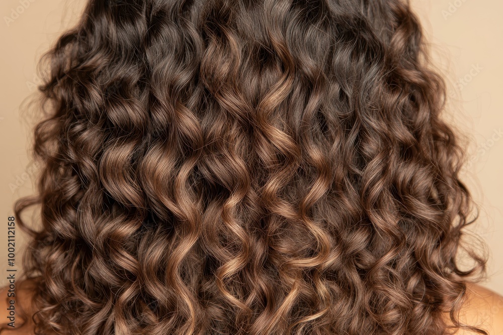 close-up of natural curly hair with defined ringlets close-up of natural curly hair with defined ringlets
