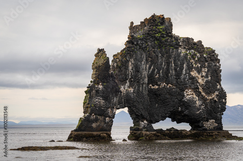 Hvitserkur, Basalt Stack in Northwest Iceland photo