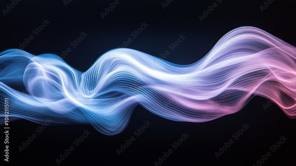 A dynamic, colorful wave of light in blue and pink against a dark background, suggesting energy and flow. A dynamic, colorful wave of light in blue and pink against a dark background, suggesting energy and flow.