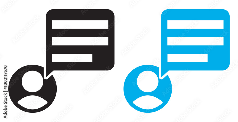 Comment and speak communication icon symbol vector