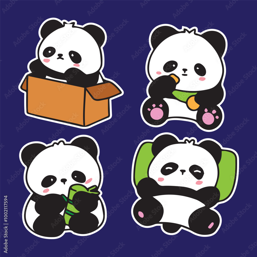 cute baby panda doing activities funny cartoon sticker set vector on pastel background for kids adorable animal fat black and white vector high quality for prints cute baby panda doing activities funny cartoon sticker set vector on pastel background for kids adorable animal fat black and white vector high quality for prints
