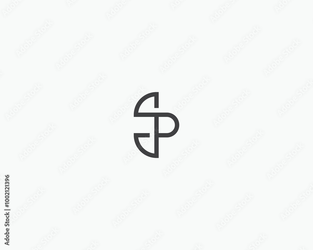 PS letter logo design vector template, sp logo PS letter logo design vector template, sp logo