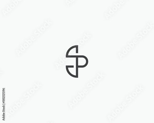 PS letter logo design vector template, sp logo