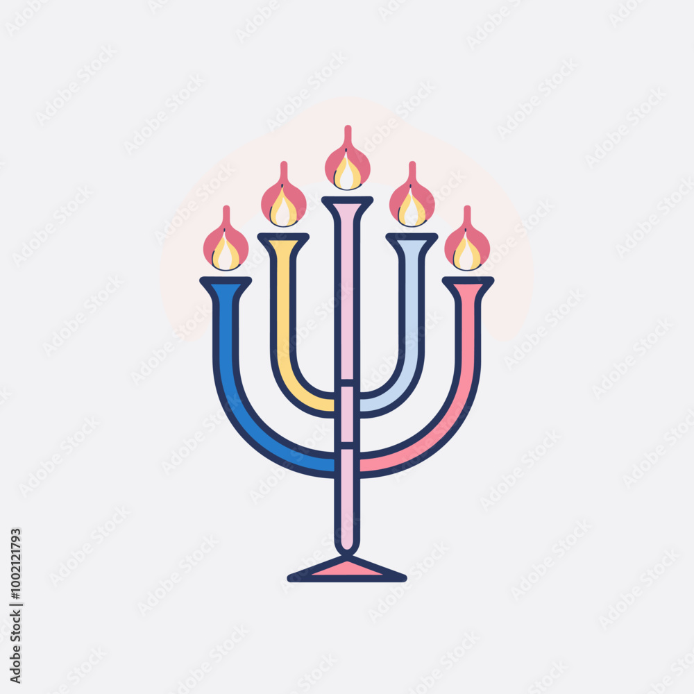 Hanukkah menorah icon. Happy Hanukkah. Vector illustration Hanukkah menorah icon. Happy Hanukkah. Vector illustration