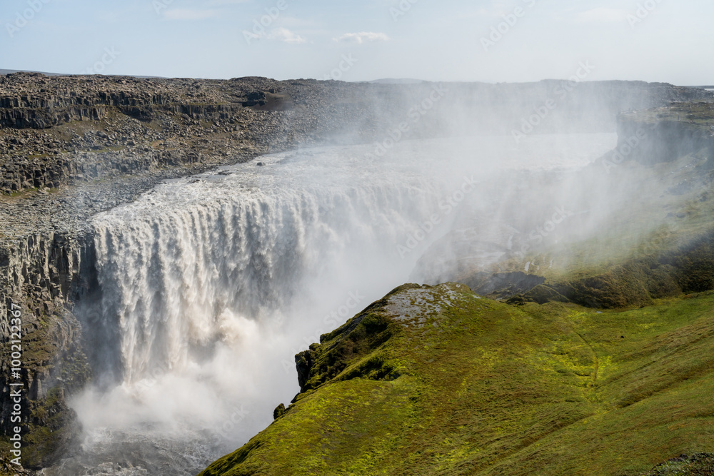 Hafragilsfoss Waterfall at Vatnajokull National Park Hafragilsfoss Waterfall at Vatnajokull National Park