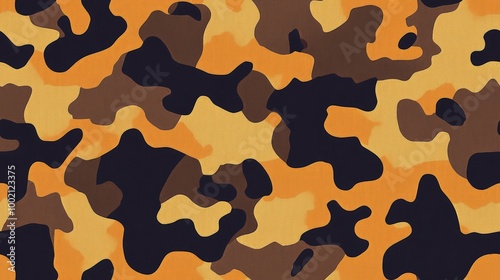 simple camouflage pattern vector in Brown, camo patterns, simplified flat camo patterns