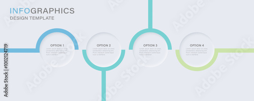Infographics design template. 4 options or steps. Minimalistic vector design.
