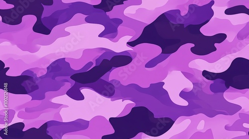 simple camouflage pattern vector in purple, simplified flat camo patterns, and camo textures