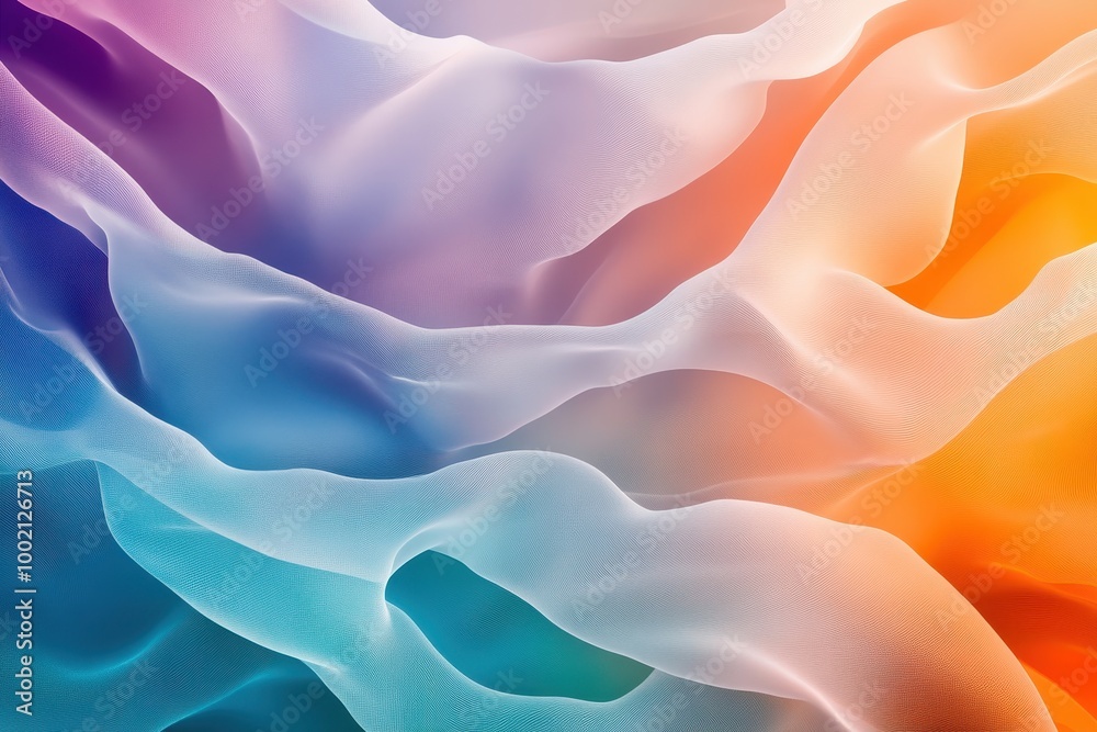 Obraz premium Abstract Wavy Texture with Vivid Gradient Colors
