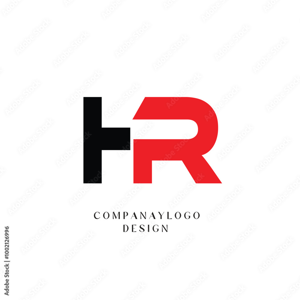 Fototapeta premium HR letter logo creative design ,HR simple and modern logo and HR unique design. RH luxurious alphabet design