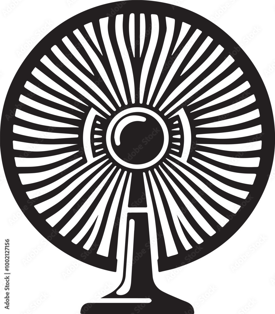 Electric fan. Icon for design on blank background Electric fan. Icon for design on blank background