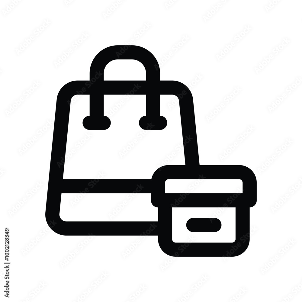 shopping bag icon. vector line icon for your website, mobile, presentation, and logo design. shopping bag icon. vector line icon for your website, mobile, presentation, and logo design.