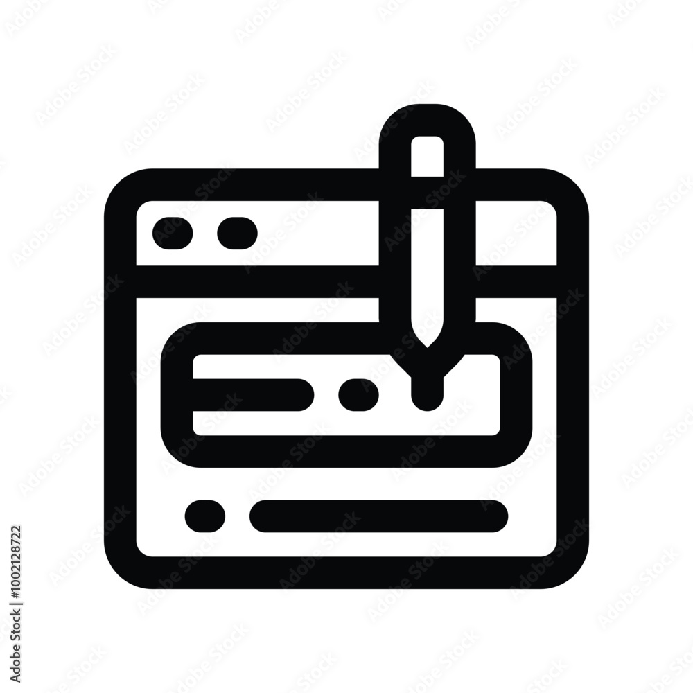 website edit icon. vector line icon for your website, mobile, presentation, and logo design. website edit icon. vector line icon for your website, mobile, presentation, and logo design.