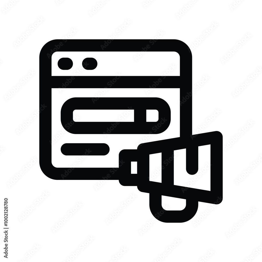website marketing icon. vector line icon for your website, mobile, presentation, and logo design. website marketing icon. vector line icon for your website, mobile, presentation, and logo design.