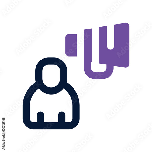 user icon. vector dual tone icon for your website, mobile, presentation, and logo design.