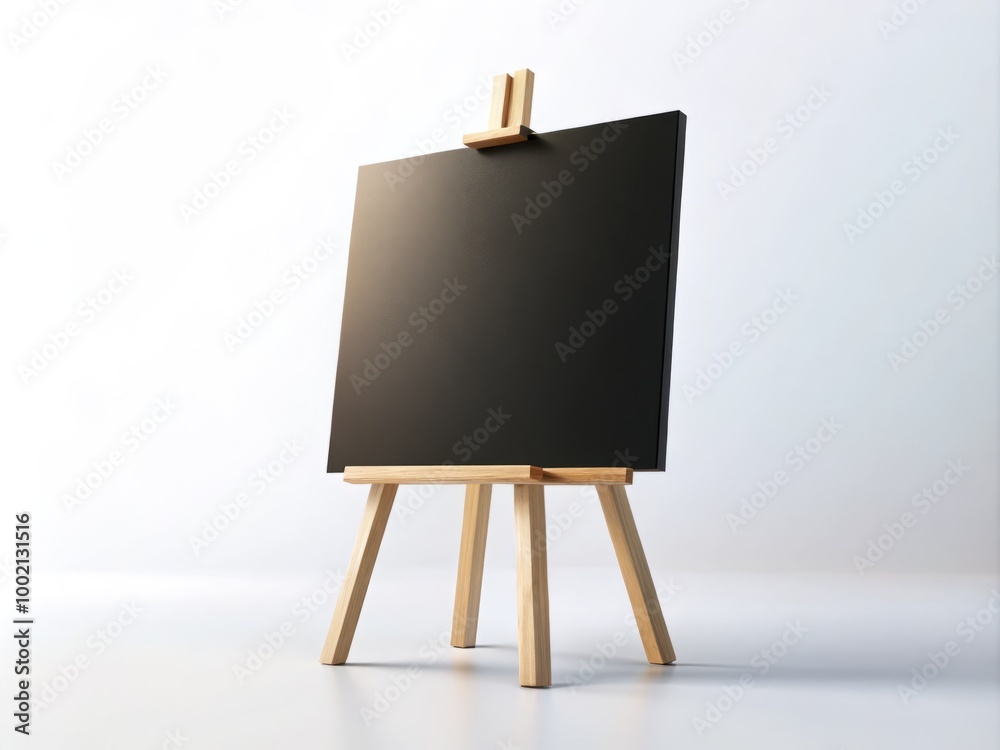 Blank Black Canvas on White Background for Art Display, Presentations, or Creative Projects 3D Render Blank Black Canvas on White Background for Art Display, Presentations, or Creative Projects 3D Render