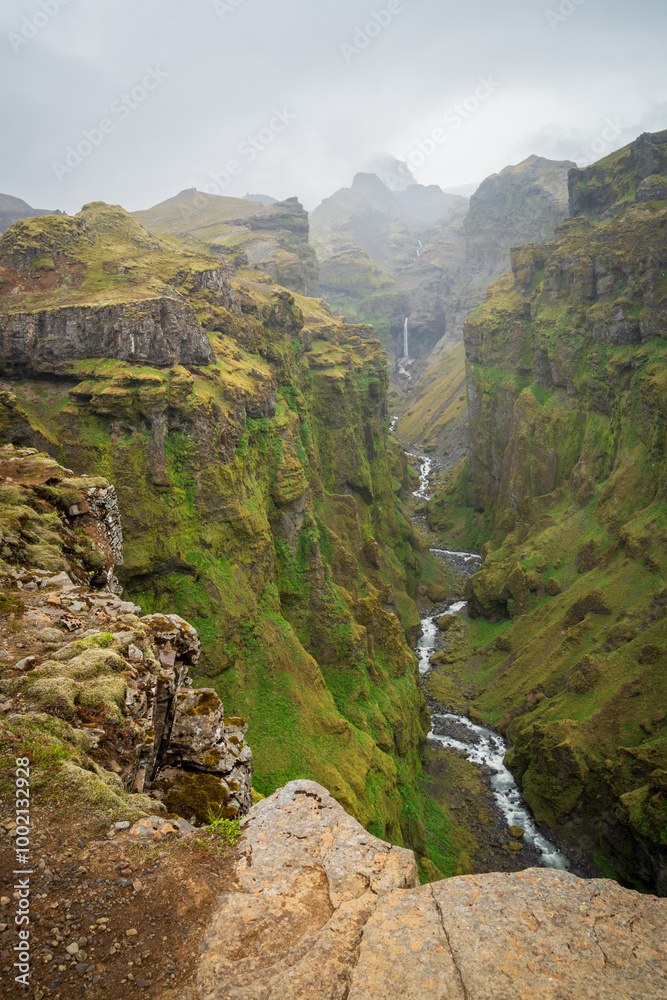 Obraz premium Múlagljúfur Canyon and Waterfalls in Iceland