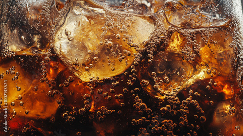 close up of Cola, cola texture photo