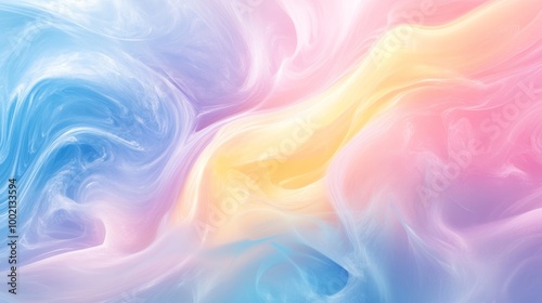 Colorful abstract swirl pattern with pastel hues