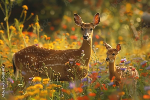 Plakat deer in the forest