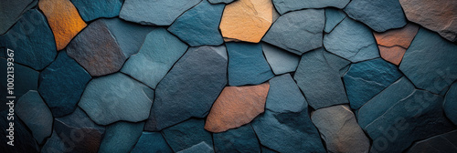 Colorful stone wall background for graphics use. Created with Ai