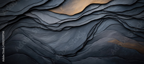 Wavy stone cave background. Created with Ai