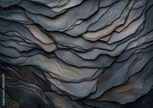 Texture background of a black cave. Created with Ai
