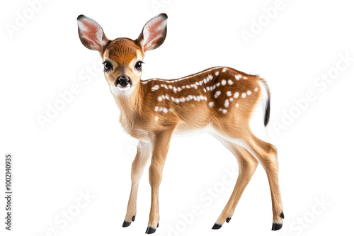 Bambi the deer full-length on a transparent background