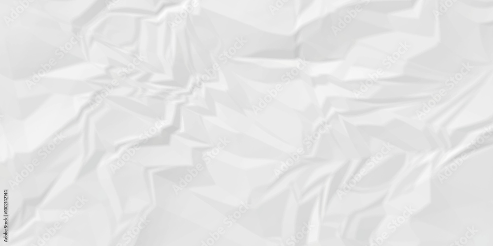 Obraz premium Empty White wrinkly backdrop paper background. panorama grunge wrinkly paper texture background, crumpled pattern texture. paper crumpled texture. white fabric crushed textured crumpled.